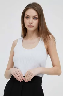 Koszulki sportowe damskie - Dkny top kolor biały - DKNY - grafika 1