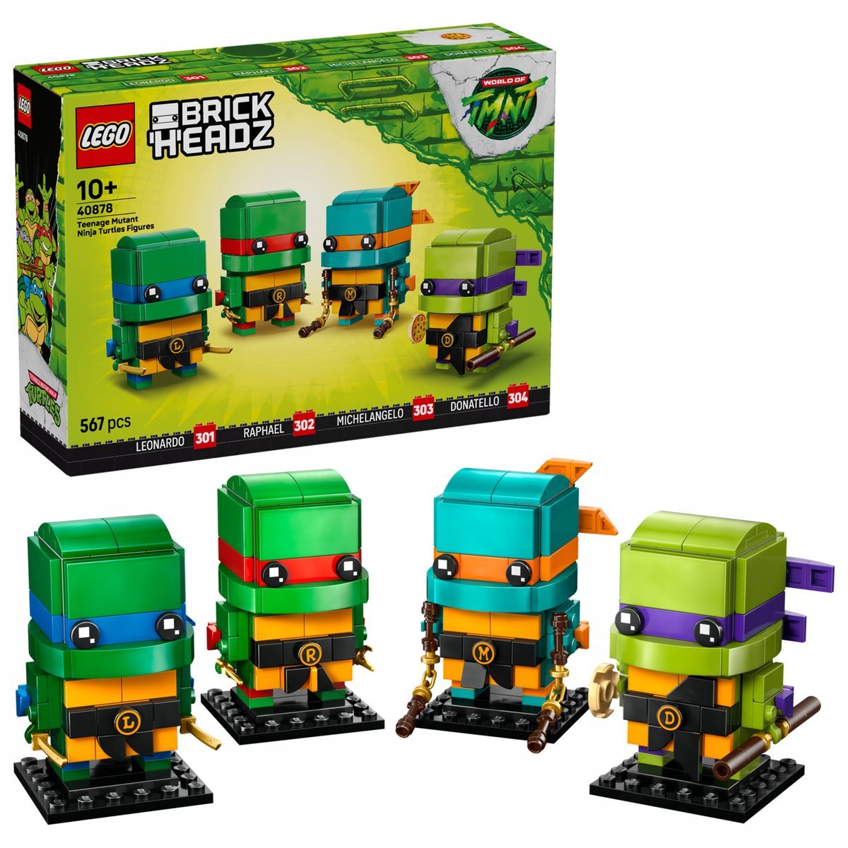 LEGO BrickHeadz 40878 Wojownicze Żółwie Ninja