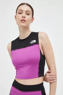 Koszulki sportowe damskie - The North Face top treningowy kolor fioletowy - grafika 1