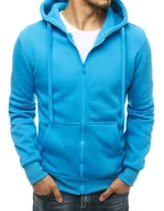 Bluzy męskie - Bluza męska z kapturem jasnoniebieska Dstreet BX4689-M - miniaturka - grafika 1