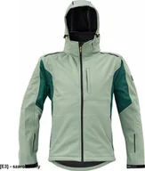 Odzież robocza - CERVA DAYBORO softshell - męska kurtka softshellowa, odpinany kaptur, odblaskowe elementy, 100% poliester - szarozielony 4XL - miniaturka - grafika 1