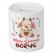 Skarbonki - Skarbonka 330 ml Dla Borysa Syna Dziecka Prezent z Nadrukiem ze Zdjęciem + Opakowanie na prezent (wzór 03) - miniaturka - grafika 1