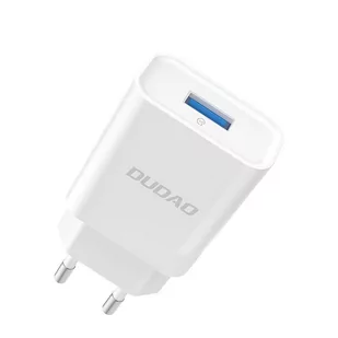 Dudao ładowarka sieciowa Usb 5V/2.4A QC3.0 biały - Ładowarki do telefonów - miniaturka - grafika 1