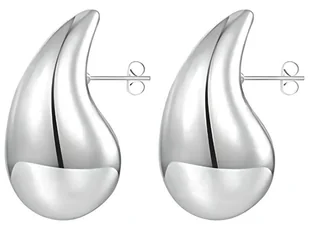 Kolczyki modna kropla błyszcząca łezka na sztyft elegancki wzór na prezent - Kolczyki - miniaturka - grafika 1