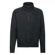 Bluzy męskie - Bluza męska rozpinana Sweat Jacket Fruit of the Loom - Czarny M - miniaturka - grafika 1
