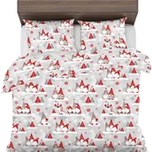 Pościel - Pościel Świąteczna 220x200+2x70x80 Naturalna Bawełna Skrzaty Prezent - miniaturka - grafika 1