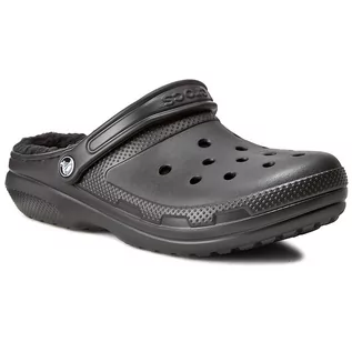 Klapki i japonki damskie - Crocs Klapki Classic Lined Clog 203591 Black/Black - grafika 1