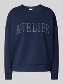 Bluzy damskie - Bluza z wyhaftowanym napisem model ‘SIFFI ATELIER’ - miniaturka - grafika 1