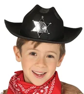 Dodatki do strojów karnawałowych - Guirca Kapelusz "Szeryf" czarny GUIRCA GU13563 - miniaturka - grafika 1