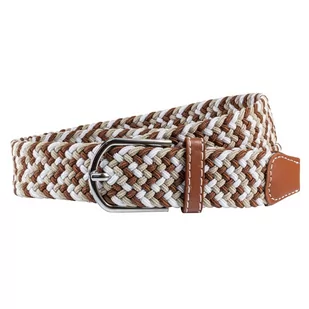 Pasek pleciony casualowy w kolorze beżowo-rudym EM 28 - EM Men's Accessories - Paski - miniaturka - grafika 1