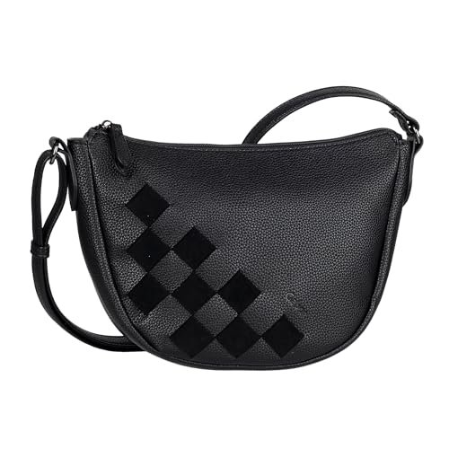 Gabor bags Granada Structure damska torba na ramię Crossbody Bag średnia, czarny, m