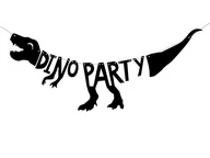 Dekoracje sali - Party Deco Baner urodzinowy Dino Party - 20 x 90 cm - 1 szt. GRL40 - miniaturka - grafika 1