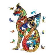 Puzzle - Puzzle Drewniane KOT FARAON S - miniaturka - grafika 1