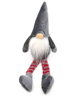Ozdoby bożonarodzeniowe - Skrzat świąteczny krasnal bożonarodzeniowy gnom szary chłopiec 23 cm - miniaturka - grafika 1