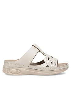 Clara Barson Klapki WYL0510-28 Beżowy - Klapki i japonki damskie - miniaturka - grafika 1