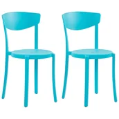 Krzesła - Shumee Shumee Zestaw 2 krzeseł do jadalni niebieski VIESTE 268980 - miniaturka - grafika 1