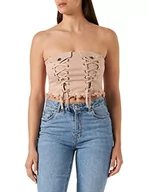 Biustonosze - Pinko Trial Bull Stick z Stringh Kobiety Modny Biustonosz, O37_beżowy Rugby, 34 - miniaturka - grafika 1