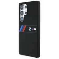 Etui i futerały do telefonów - Etui BMW Silicone Middle Tricolor Stripes MagSafe do Samsung Galaxy S25 Ultra Czarny - miniaturka - grafika 1
