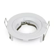 Oprawy, klosze i abażury - v-tac Oprawa Oczko V-TAC Aluminiowa Odlew GU10 Okrągła Biała VT-774 - miniaturka - grafika 1