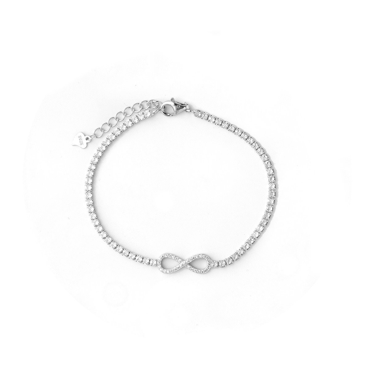 Srebrna Bransoletka 925 Znak Nieskończności
