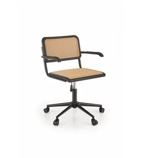Fotel biurowy, krzesło biurowe INCAS fotel gabinetowy brązowy / czarny - Fotele i krzesła biurowe - miniaturka - grafika 1