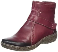 Kozaki damskie - Manitu Damskie kozaki z krótką cholewką 990960, czerwony - czerwony Inka - 36 EU - miniaturka - grafika 1