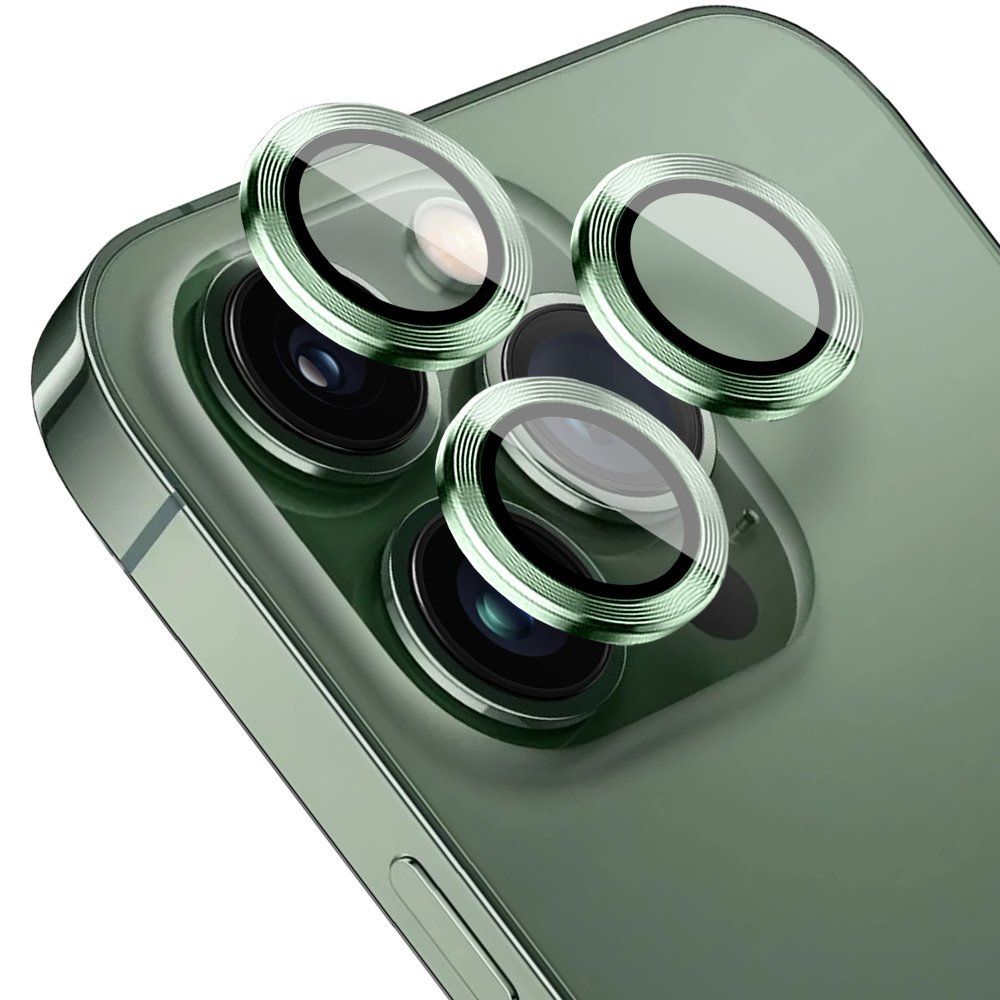 Osłona aparatu, szkło 9H do iPhone 13 Pro Max, 1 zestaw, alpejska zieleń