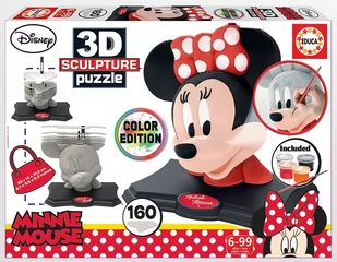 Educa Puzzle 3D Rzeźba Minnie edycja kolorowa - Puzzle - miniaturka - grafika 1