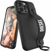 Etui i futerały do telefonów - Diesel Etui Leather Tech Chain Handstrap Case FW21 do iPhone 13 / 13 Pro czarne - miniaturka - grafika 1