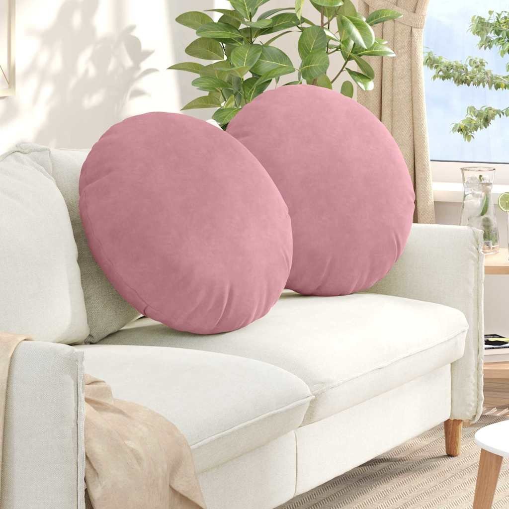 vidaXL Poduszki na siedziska 2 pcs Różowy 80 x 29 cm Aksamit 42014252