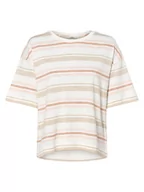 Koszulki i topy damskie - Esprit Casual - T-shirt damski, beżowy|pomarańczowy|biały - miniaturka - grafika 1