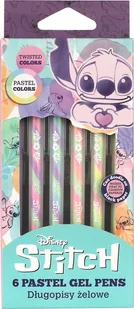 Długopisy żelowe Disney Fashion Stitch pastel 6 szt. - Długopisy - miniaturka - grafika 1