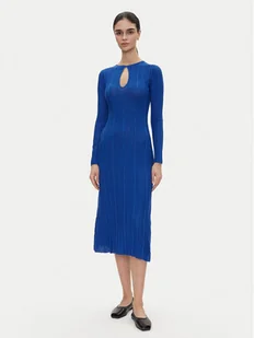 Pepe Jeans Sukienka dzianinowa Natasha PL953642 Niebieski Slim Fit - Sukienki - miniaturka - grafika 1