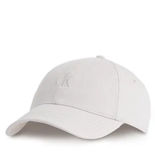 Czapka z daszkiem Calvin Klein Embroidered Monogram Cap LV04K5024G Biały - Czapki damskie - miniaturka - grafika 1