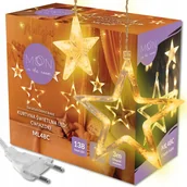 Oświetlenie świąteczne - Gwiazdki Sople Led Lampki Choinkowe Kurtyna - miniaturka - grafika 1