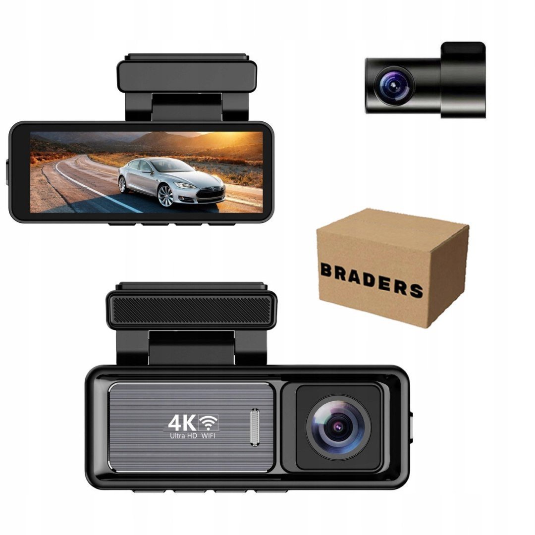 Dod Tech Kamera Samochodowa 4K WiFi GPS + Tylna Kamera G-sensor Full