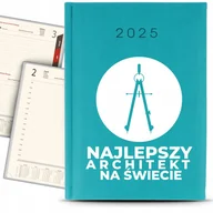 Kalendarze - Kalendarz Kalendarz A5 2025 Turkusowy NAJLEPSZY ARCHITEKT NA ŚWIECIE Wzory - miniaturka - grafika 1