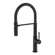 Baterie kuchenne - Wysoka bateria kuchenna jednouchwytowa z prysznicem ESSEBAGNO Magneto, czarna - miniaturka - grafika 1