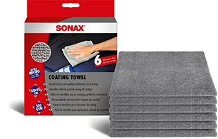 SONAX Ręcznik Coating Towel (6 sztuk) miękka ściereczka z mikrofibry do delikatnego usuwania pozostałości politury i lakieru/nr art. 04511000 - Akcesoria do mycia samochodu - miniaturka - grafika 1