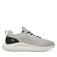 Sneakersy męskie - Sneakersy Calvin Klein Jeans Eva Runner Tech Knit YM0YM01293 Szary - miniaturka - grafika 1