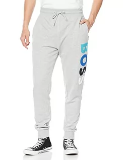 Spodenki męskie - BOSS Męskie spodnie SecolourFleece Jersey, Open Grey, L - grafika 1