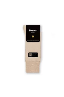 Steven 149-001 Beżowe skarpety męskie - Skarpetki męskie - miniaturka - grafika 1