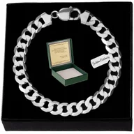 Bransolety męskie - Srebrna Bransoletka Męska Pancerka 22Cm/9Mm 925 Prezent Dla Faceta + Grawer - miniaturka - grafika 1