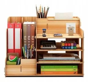 Drewniany organizer na biurko - Pudła i kartony archiwizacyjne - miniaturka - grafika 1