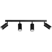 Lampy sufitowe - SPOT NOWOCZESNA LAMPA SUFITOWA CZARNA NEO W4 - miniaturka - grafika 1