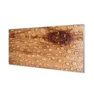 Dekoracje domu - Panel szklany za piec Krople woda drewno 120x60 cm - miniaturka - grafika 1