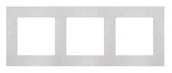 Klawisze i ramki - Kontakt Simon Ramka potrójna Nature Simon 55 - inox klasyczny - miniaturka - grafika 1