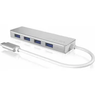 Huby USB - Icy Box RaidSonic RaidSonic IB-HUB1425-C3 USB hub - 4 - Srebrny IB-HUB1425-C3 - miniaturka - grafika 1