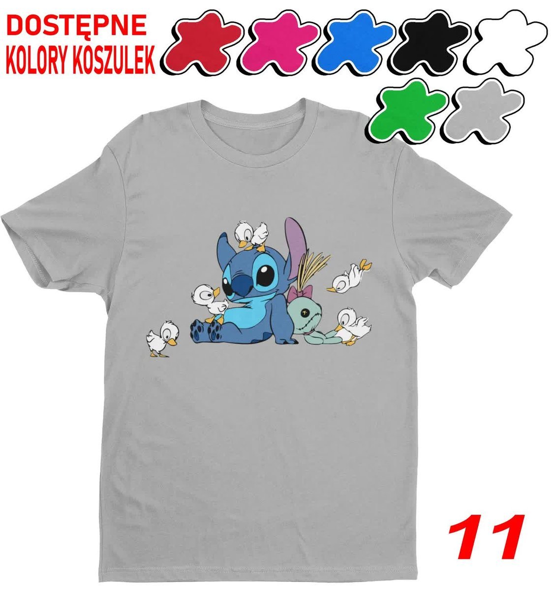 Dziecięca Koszulka Z Nadrukiem Duży Wybór Lilo I Stitch Stich -M 134-140