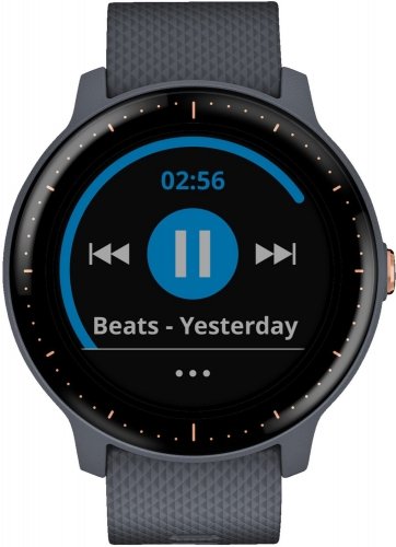 Garmin vívoactive 3 Music Multi, zintegrowany odtwarzaczami muzycznymi Pay sportowych fabrycznie zainstalowane aplikacje, Connected funkcje GPS-Fitness-Smart Watch, niebieski, One Size 010-01985-32